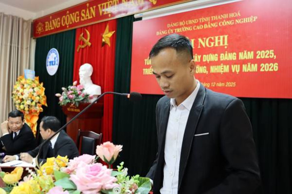 Trường Cao đẳng Công nghiệp Thanh Hóa: Hoàn thành xuất sắc nhiệm vụ năm 2025, quyết tâm thực hiện thắng lợi mục tiêu, nhiệm vụ năm 2026